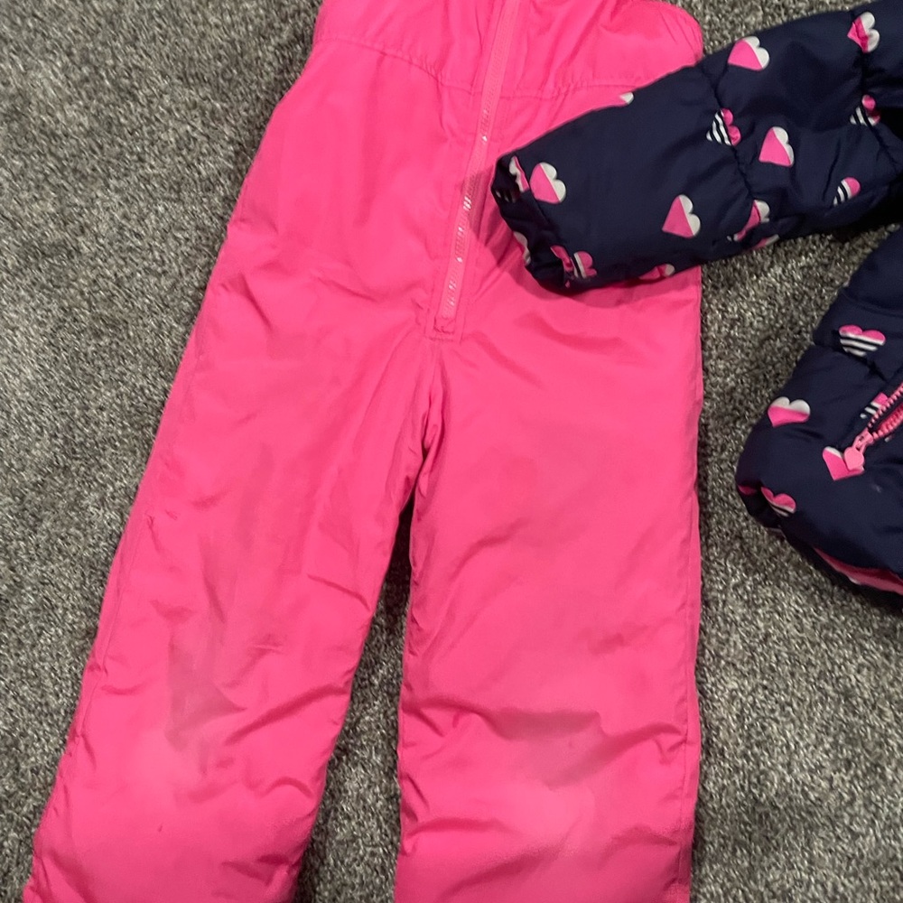 Carter's Bright Pink Snowsuit - Picture 2 of 5
